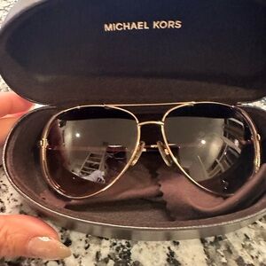 Michael Kors Gold Frame Aviator Sunglasses